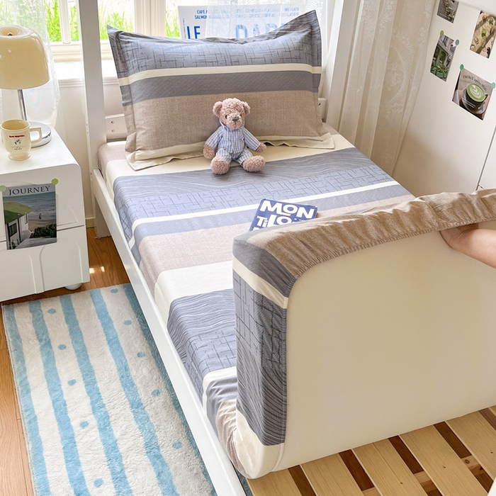 91家纺网 家纺一手货源 找家纺 莱通家纺 2025春夏新款12868纯棉印花学生单床笠 床笠单件（商家提供买家秀） 布兰卡