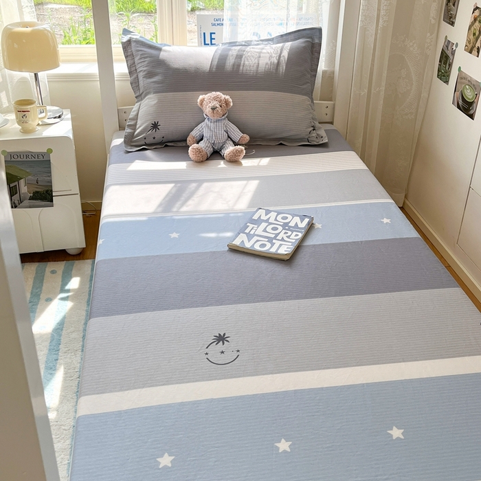 91家纺网 家纺一手货源 找家纺 莱通家纺 2025春夏新款12868纯棉印花学生单床笠 床笠单件（商家提供买家秀） 格利亚