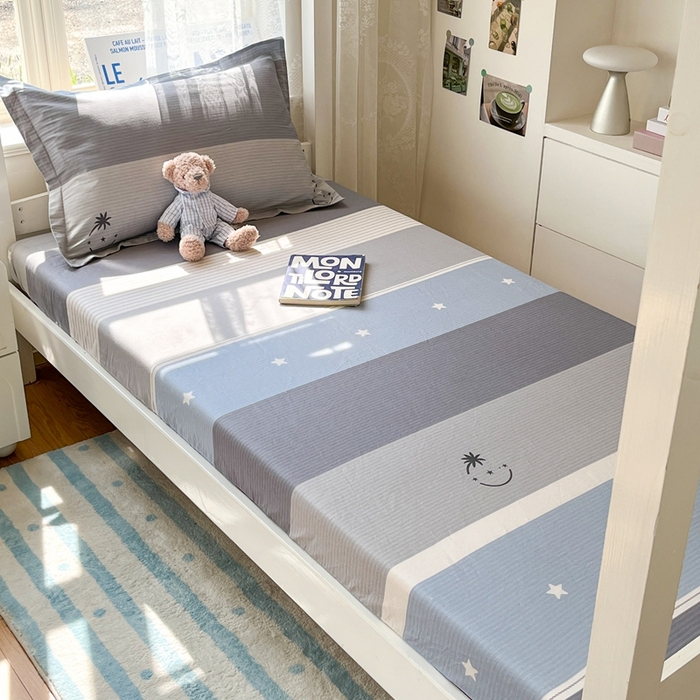 91家纺网 家纺一手货源 找家纺 莱通家纺 2025春夏新款12868纯棉印花学生单床笠 床笠单件（商家提供买家秀） 格利亚