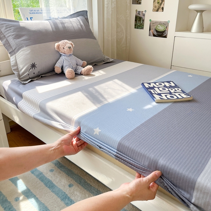 91家纺网 家纺一手货源 找家纺 莱通家纺 2025春夏新款12868纯棉印花学生单床笠 床笠单件（商家提供买家秀） 格利亚