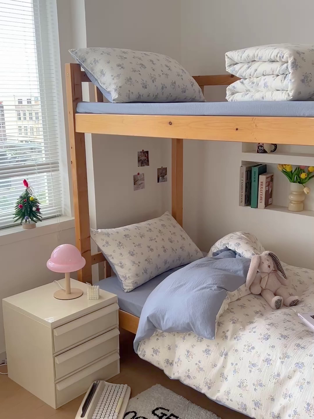 91家纺网 家纺一手货源 找家纺 名兮家居 2025新款皱皱棉学生床宿舍上下铺三件套六件套 兰香入梦