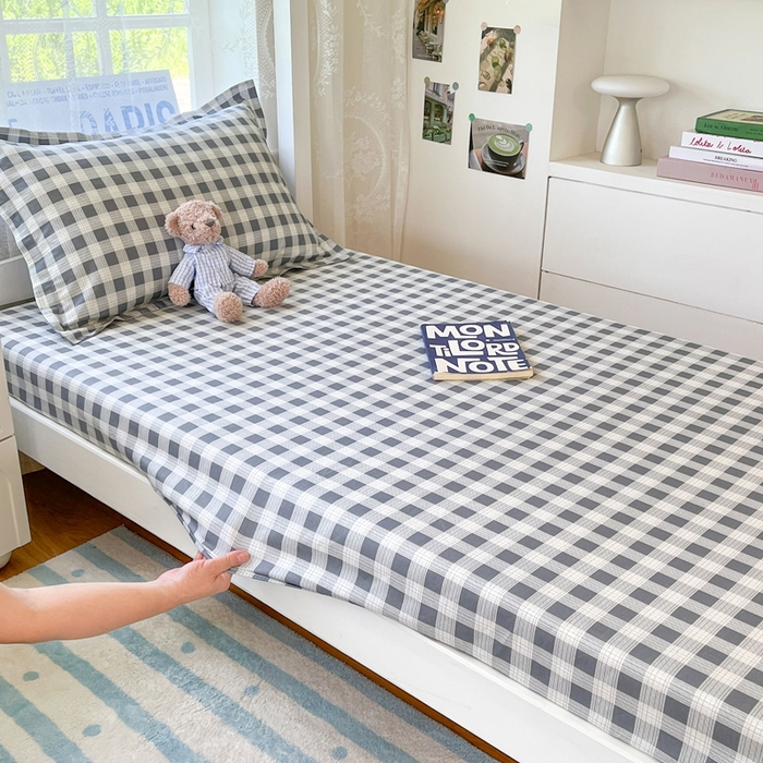 91家纺网 家纺一手货源 找家纺 莱通家纺 2025春夏新款12868纯棉印花学生单床笠 床笠单件（商家提供买家秀） 格瑞