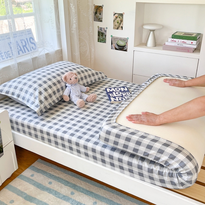 91家纺网 家纺一手货源 找家纺 莱通家纺 2025春夏新款12868纯棉印花学生单床笠 床笠单件（商家提供买家秀） 格瑞