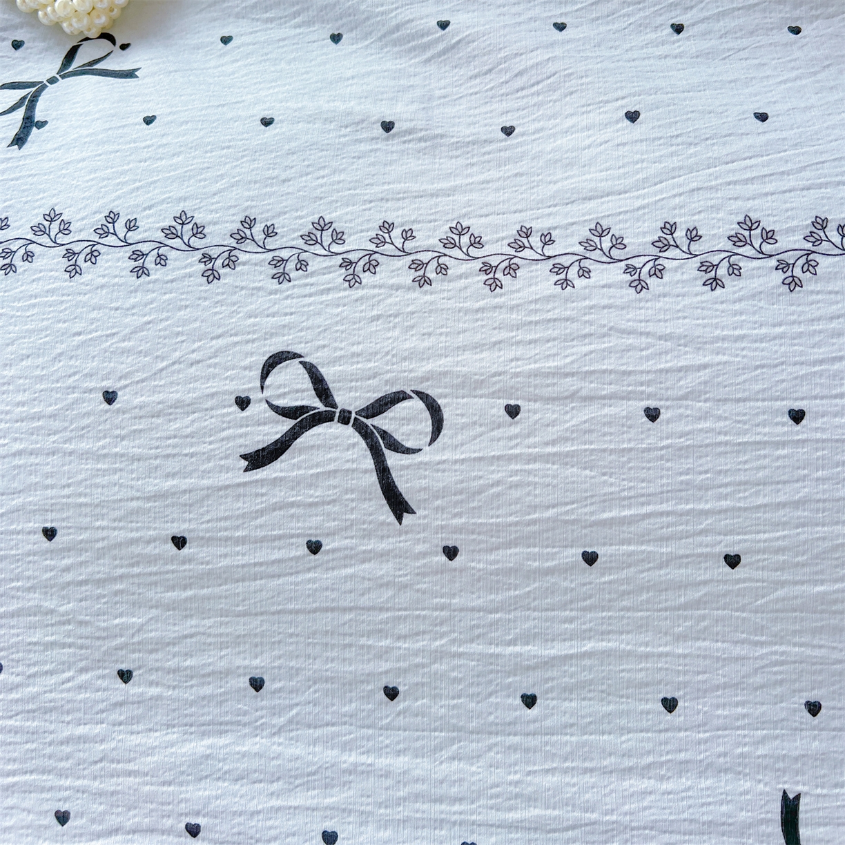 91家纺网 家纺一手货源 找家纺 名兮家居 2025新款皱皱棉学生床宿舍上下铺三件套六件套 蓝色爱心