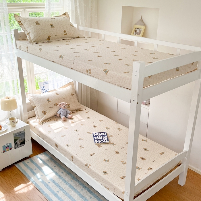 91家纺网 家纺一手货源 找家纺 莱通家纺 2025春夏新款12868纯棉印花学生单床笠 床笠单件（商家提供买家秀） 果酱电台