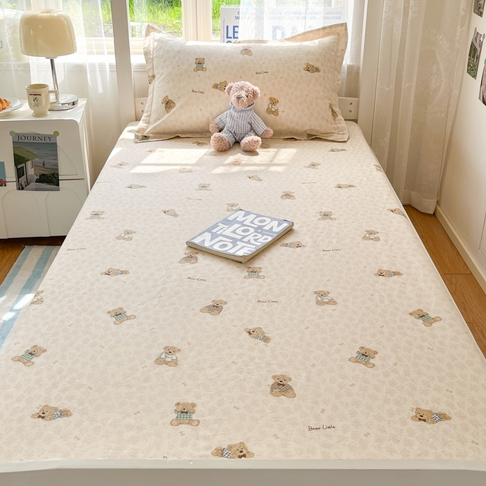 91家纺网 家纺一手货源 找家纺 莱通家纺 2025春夏新款12868纯棉印花学生单床笠 床笠单件（商家提供买家秀） 果酱电台