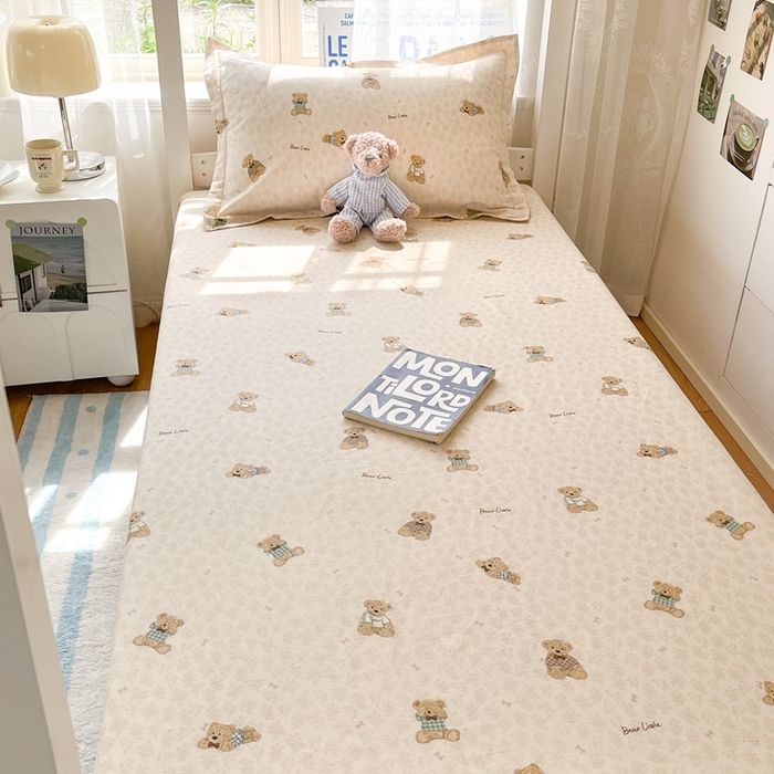 91家纺网 家纺一手货源 找家纺 莱通家纺 2025春夏新款12868纯棉印花学生单床笠 床笠单件（商家提供买家秀） 果酱电台