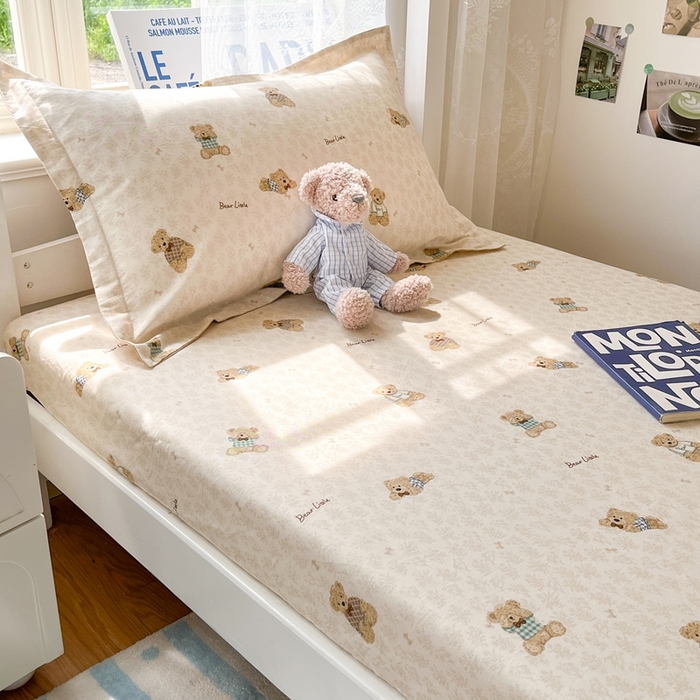 91家纺网 家纺一手货源 找家纺 莱通家纺 2025春夏新款12868纯棉印花学生单床笠 床笠单件（商家提供买家秀） 果酱电台