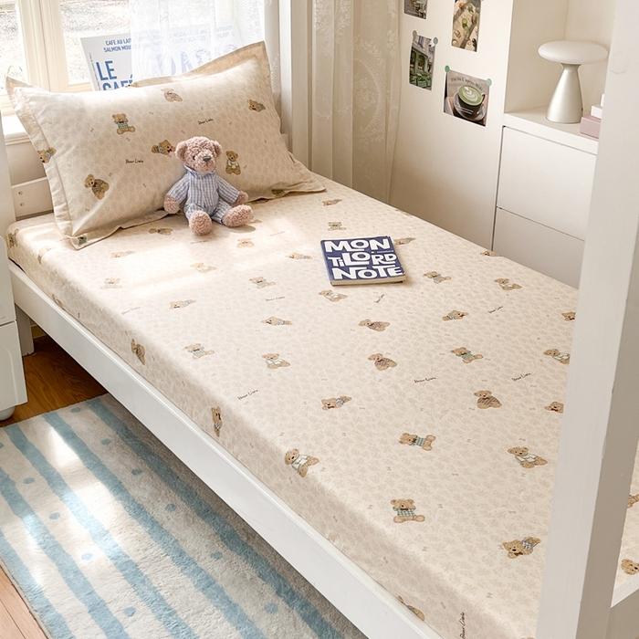 91家纺网 家纺一手货源 找家纺 莱通家纺 2025春夏新款12868纯棉印花学生单床笠 床笠单件（商家提供买家秀） 果酱电台