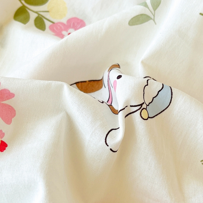 91家纺网 家纺一手货源 找家纺 莱通家纺 2025春夏新款12868纯棉印花学生单床笠 床笠单件（商家提供买家秀） 花花小汪