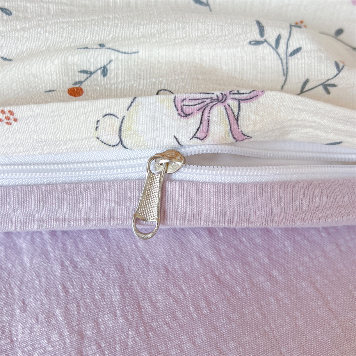 91家纺网 家纺一手货源 找家纺 名兮家居 2025新款皱皱棉学生床宿舍上下铺三件套六件套 蜜芽兔