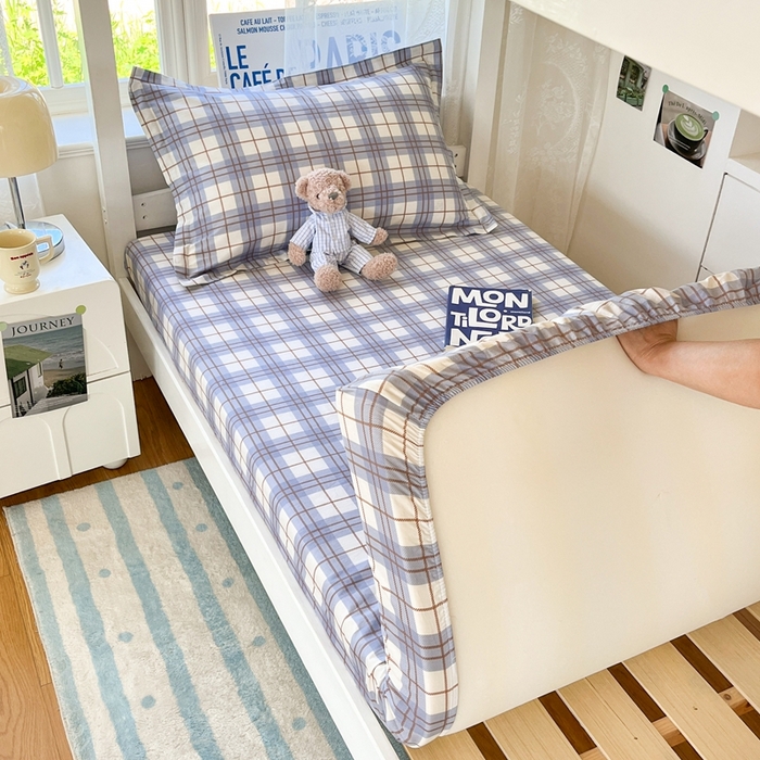 91家纺网 家纺一手货源 找家纺 莱通家纺 2025春夏新款12868纯棉印花学生单床笠 床笠单件（商家提供买家秀） 简昔