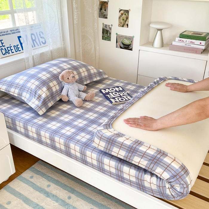 91家纺网 家纺一手货源 找家纺 莱通家纺 2025春夏新款12868纯棉印花学生单床笠 床笠单件（商家提供买家秀） 简昔