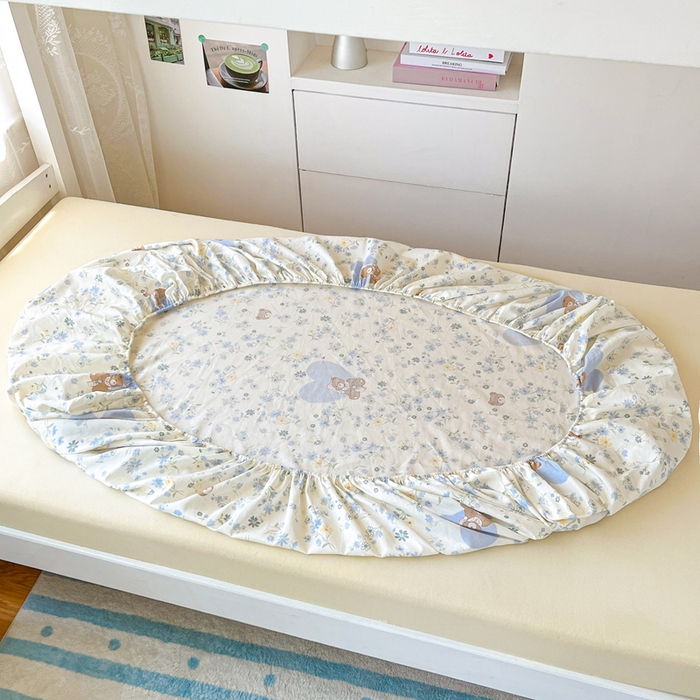 91家纺网 家纺一手货源 找家纺 莱通家纺 2025春夏新款12868纯棉印花学生单床笠 床笠单件（商家提供买家秀） 旧书折痕