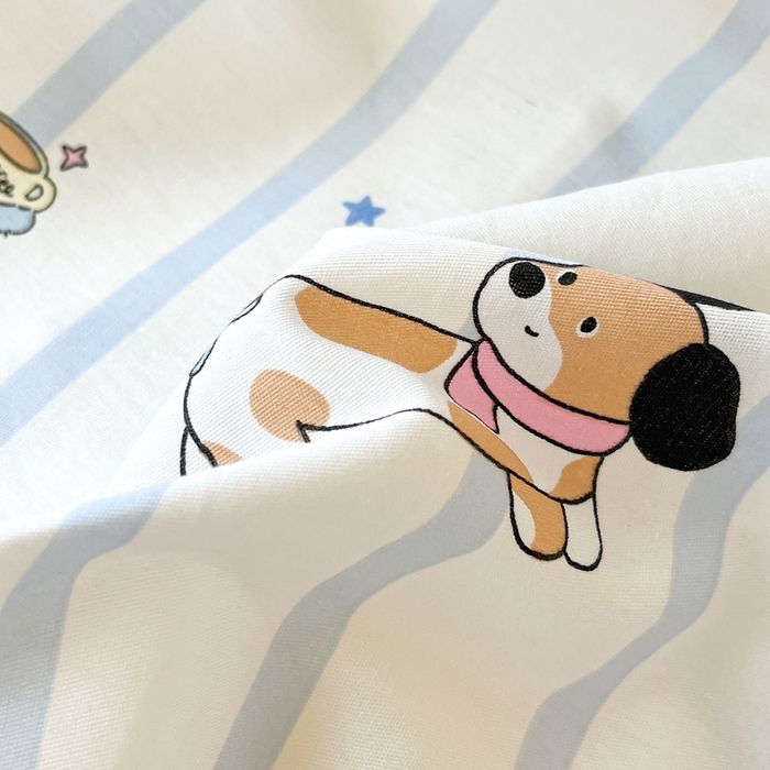 91家纺网 家纺一手货源 找家纺 莱通家纺 2025春夏新款12868纯棉印花学生单床笠 床笠单件（商家提供买家秀） 糖纸童年