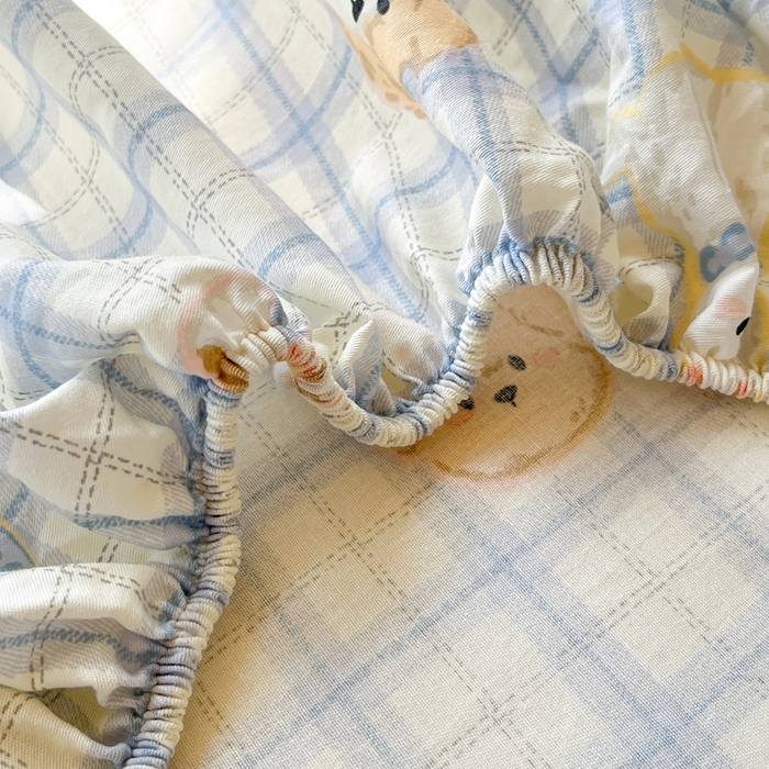 91家纺网 家纺一手货源 找家纺 莱通家纺 2025春夏新款12868纯棉印花学生单床笠 床笠单件（商家提供买家秀） 童年趣事