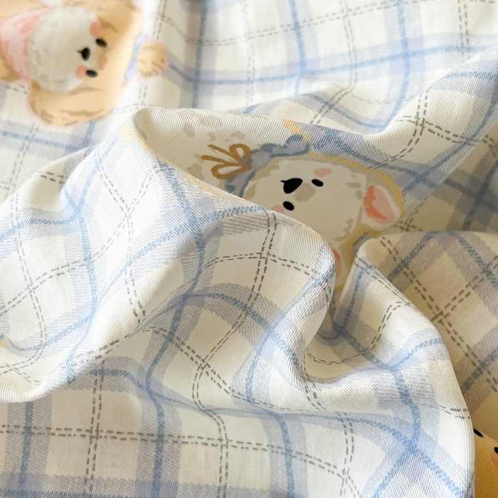 91家纺网 家纺一手货源 找家纺 莱通家纺 2025春夏新款12868纯棉印花学生单床笠 床笠单件（商家提供买家秀） 童年趣事