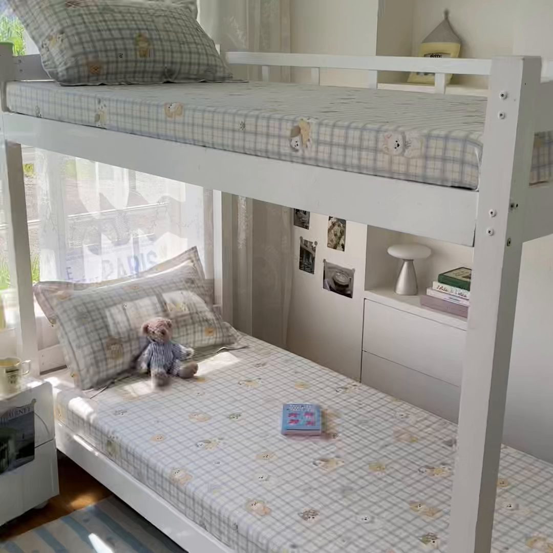 91家纺网 家纺一手货源 找家纺 莱通家纺 2025春夏新款12868纯棉印花学生单床笠 床笠单件（商家提供买家秀） 童年趣事