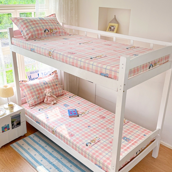 91家纺网 家纺一手货源 找家纺 莱通家纺 2025春夏新款12868纯棉印花学生单床笠 床笠单件（商家提供买家秀） 童趣伙伴