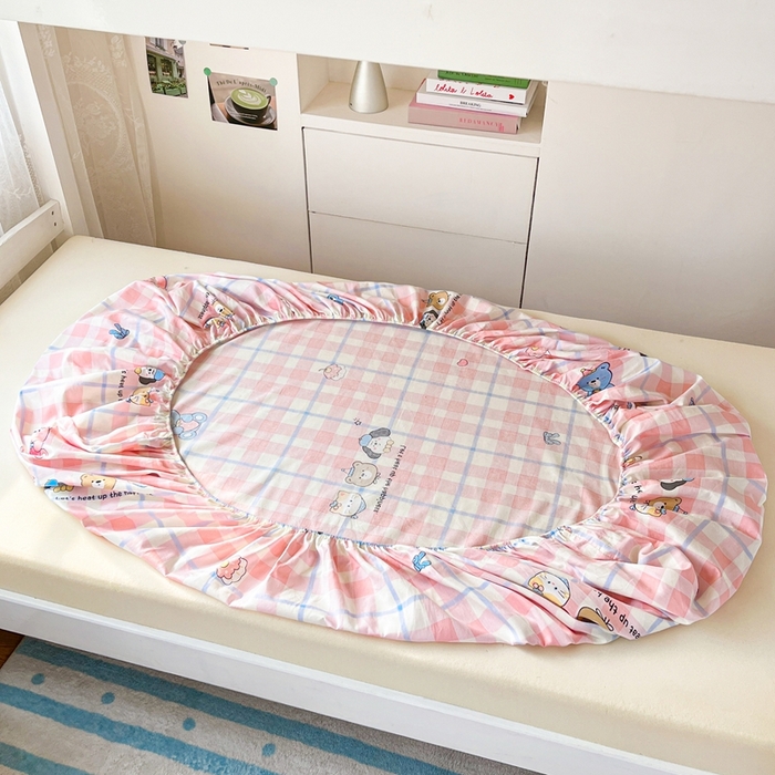 91家纺网 家纺一手货源 找家纺 莱通家纺 2025春夏新款12868纯棉印花学生单床笠 床笠单件（商家提供买家秀） 童趣伙伴