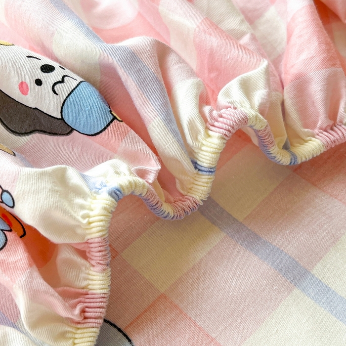 91家纺网 家纺一手货源 找家纺 莱通家纺 2025春夏新款12868纯棉印花学生单床笠 床笠单件（商家提供买家秀） 童趣伙伴