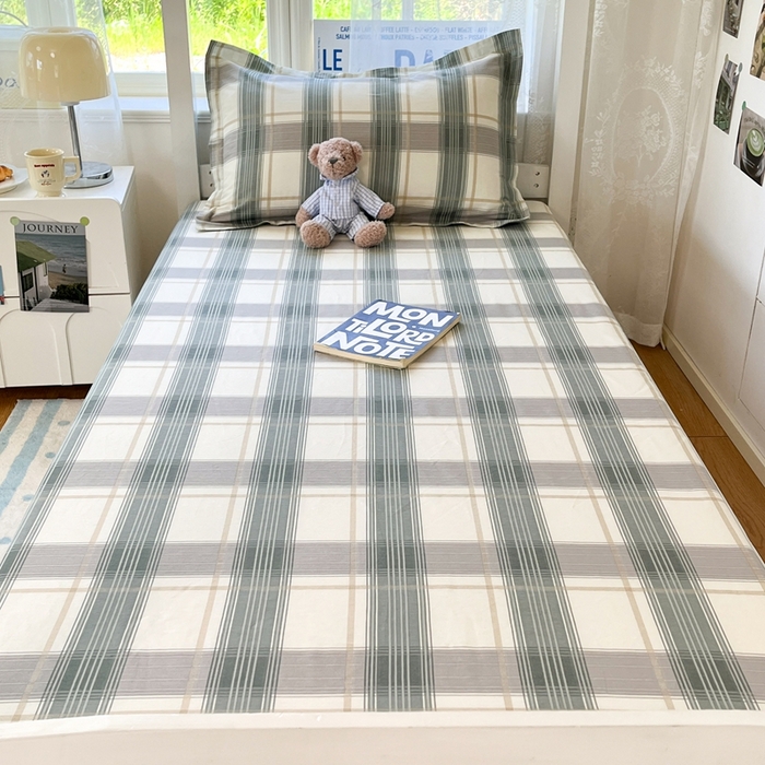 91家纺网 家纺一手货源 找家纺 莱通家纺 2025春夏新款12868纯棉印花学生单床笠 床笠单件（商家提供买家秀） 新格拉