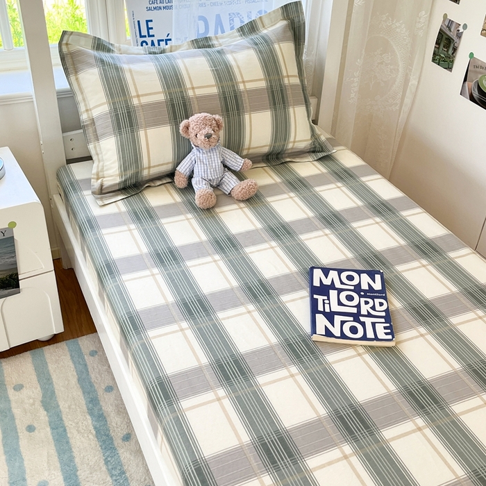 91家纺网 家纺一手货源 找家纺 莱通家纺 2025春夏新款12868纯棉印花学生单床笠 床笠单件（商家提供买家秀） 新格拉