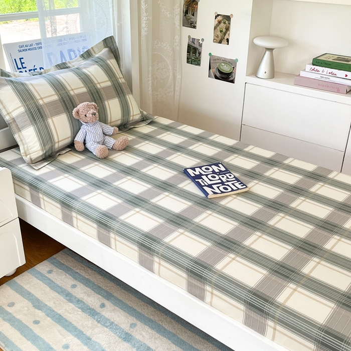 91家纺网 家纺一手货源 找家纺 莱通家纺 2025春夏新款12868纯棉印花学生单床笠 床笠单件（商家提供买家秀） 新格拉