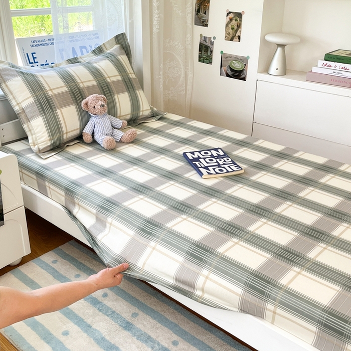 91家纺网 家纺一手货源 找家纺 莱通家纺 2025春夏新款12868纯棉印花学生单床笠 床笠单件（商家提供买家秀） 新格拉