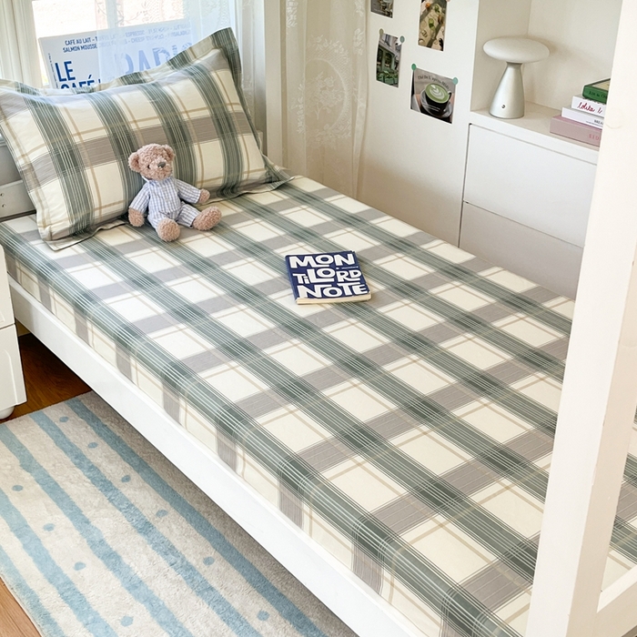 91家纺网 家纺一手货源 找家纺 莱通家纺 2025春夏新款12868纯棉印花学生单床笠 床笠单件（商家提供买家秀） 新格拉