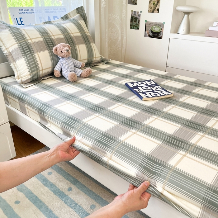 91家纺网 家纺一手货源 找家纺 莱通家纺 2025春夏新款12868纯棉印花学生单床笠 床笠单件（商家提供买家秀） 新格拉