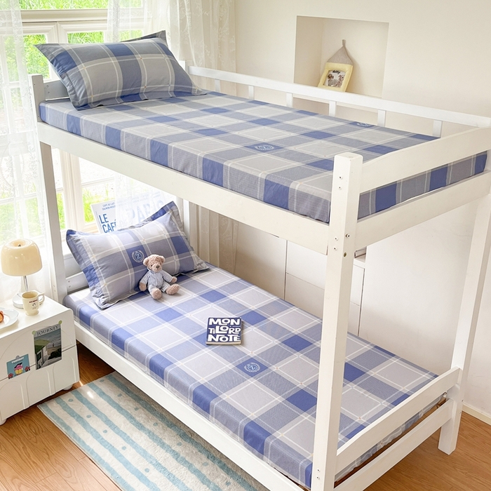 91家纺网 家纺一手货源 找家纺 莱通家纺 2025春夏新款12868纯棉印花学生单床笠 床笠单件（商家提供买家秀） 英伦风