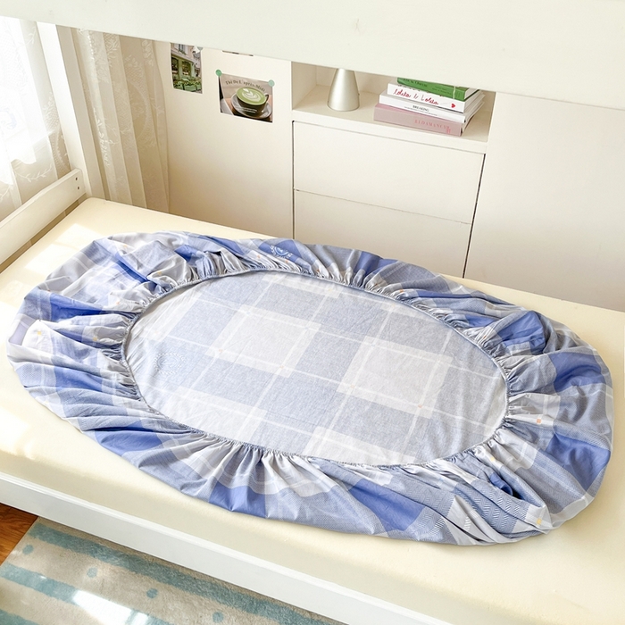 91家纺网 家纺一手货源 找家纺 莱通家纺 2025春夏新款12868纯棉印花学生单床笠 床笠单件（商家提供买家秀） 英伦风