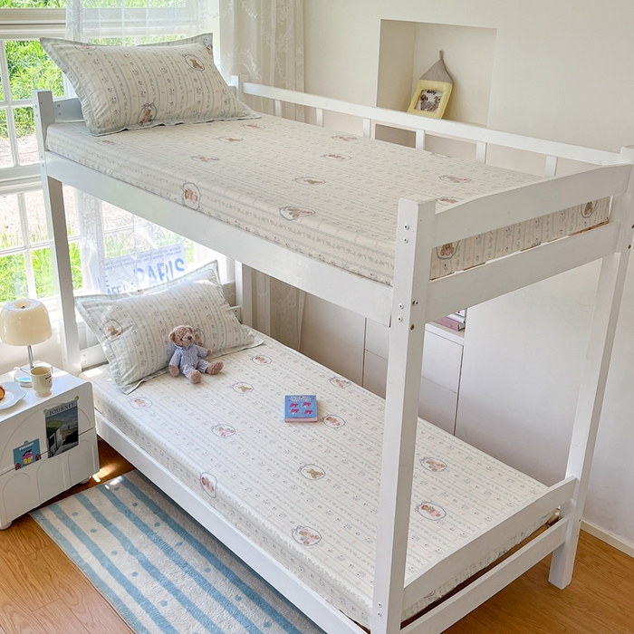 91家纺网 家纺一手货源 找家纺 莱通家纺 2025春夏新款12868纯棉印花学生单床笠 床笠单件（商家提供买家秀） 月光摇蓝草