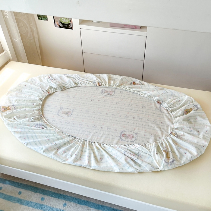 91家纺网 家纺一手货源 找家纺 莱通家纺 2025春夏新款12868纯棉印花学生单床笠 床笠单件（商家提供买家秀） 月光摇蓝草