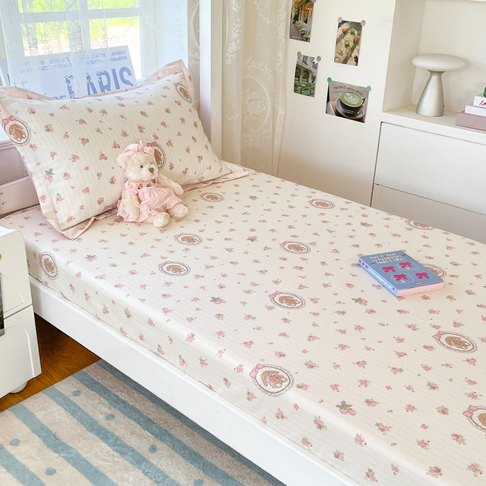 91家纺网 家纺一手货源 找家纺 莱通家纺 2025春夏新款12868纯棉印花学生单床笠 床笠单件（商家提供买家秀） 云朵相馆