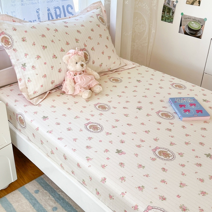 91家纺网 家纺一手货源 找家纺 莱通家纺 2025春夏新款12868纯棉印花学生单床笠 床笠单件（商家提供买家秀） 云朵相馆