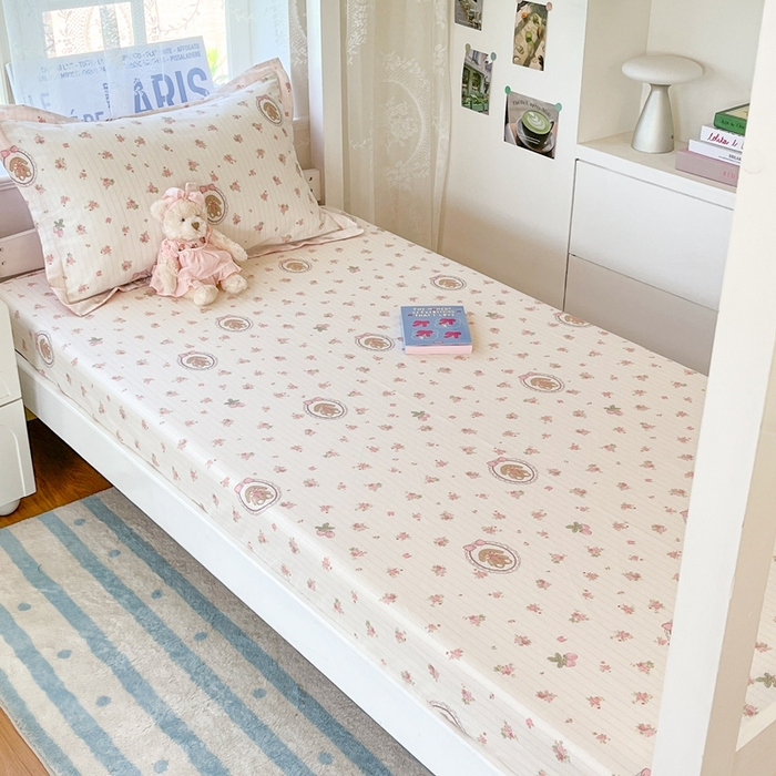 91家纺网 家纺一手货源 找家纺 莱通家纺 2025春夏新款12868纯棉印花学生单床笠 床笠单件（商家提供买家秀） 云朵相馆