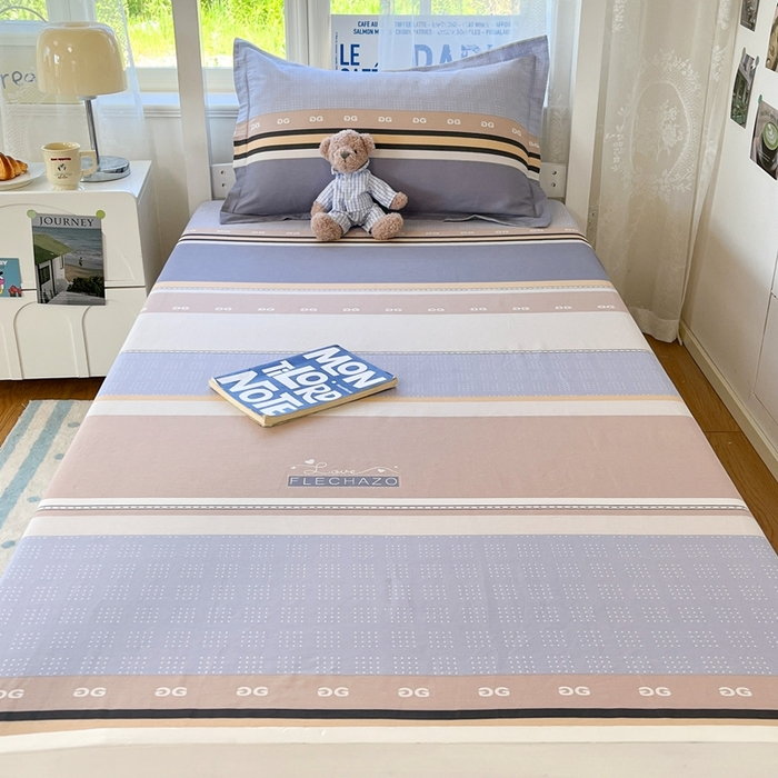 91家纺网 家纺一手货源 找家纺 莱通家纺 2025春夏新款12868纯棉印花学生单床笠 床笠单件（商家提供买家秀） 正交暮色