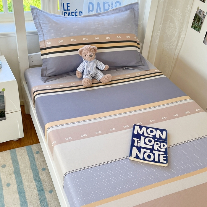 91家纺网 家纺一手货源 找家纺 莱通家纺 2025春夏新款12868纯棉印花学生单床笠 床笠单件（商家提供买家秀） 正交暮色