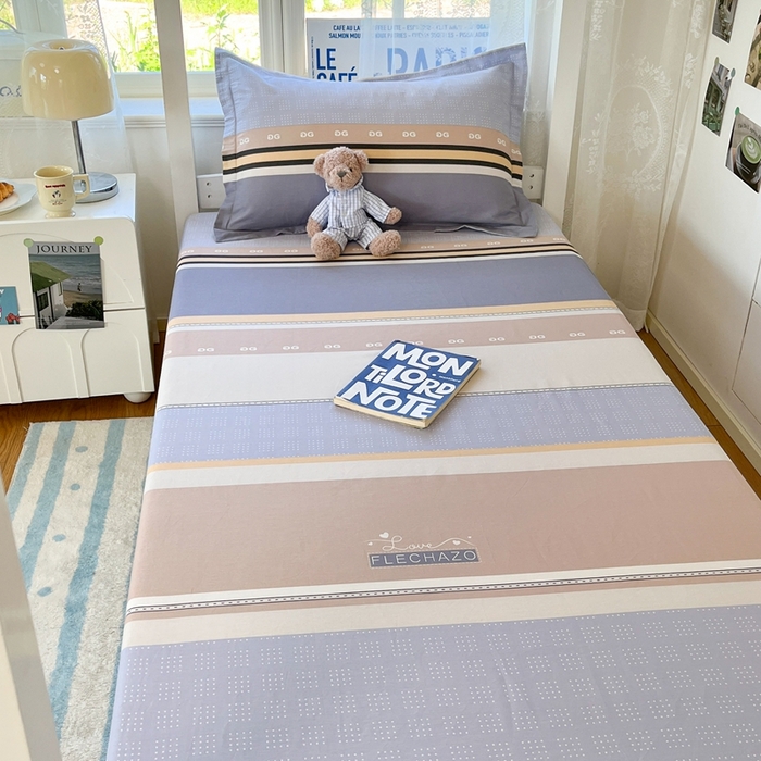 91家纺网 家纺一手货源 找家纺 莱通家纺 2025春夏新款12868纯棉印花学生单床笠 床笠单件（商家提供买家秀） 正交暮色