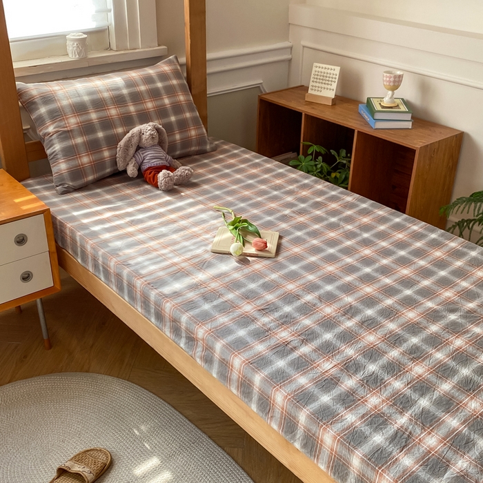 91家纺网 家纺一手货源 找家纺 恋人优选 2025新款儿童学生宿舍上下铺全棉纯棉色织床笠单品单床笠床笠单件-无标款系列二 诺卡