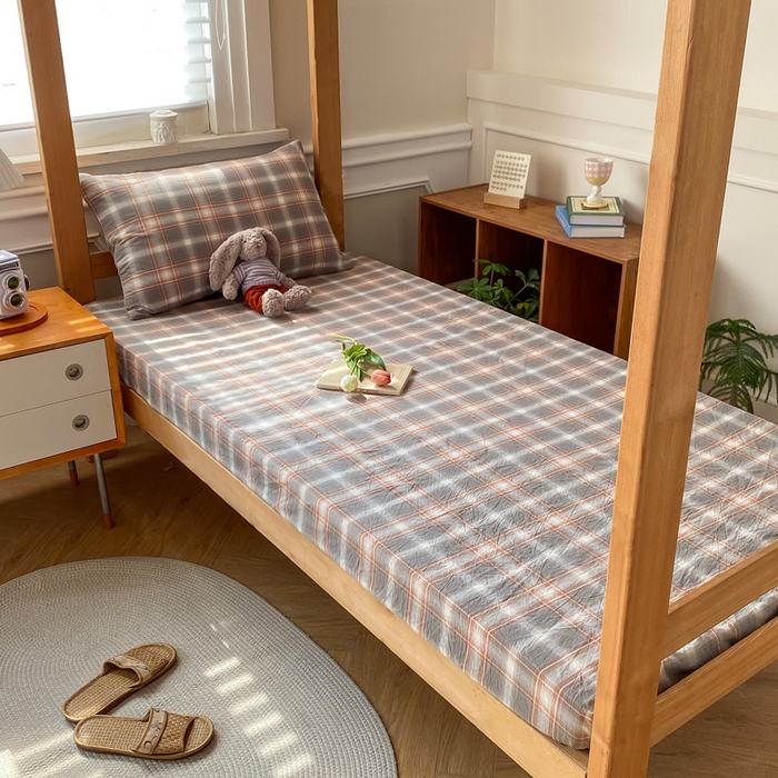 91家纺网 家纺一手货源 找家纺 恋人优选 2025新款儿童学生宿舍上下铺全棉纯棉色织床笠单品单床笠床笠单件-无标款系列二 诺卡