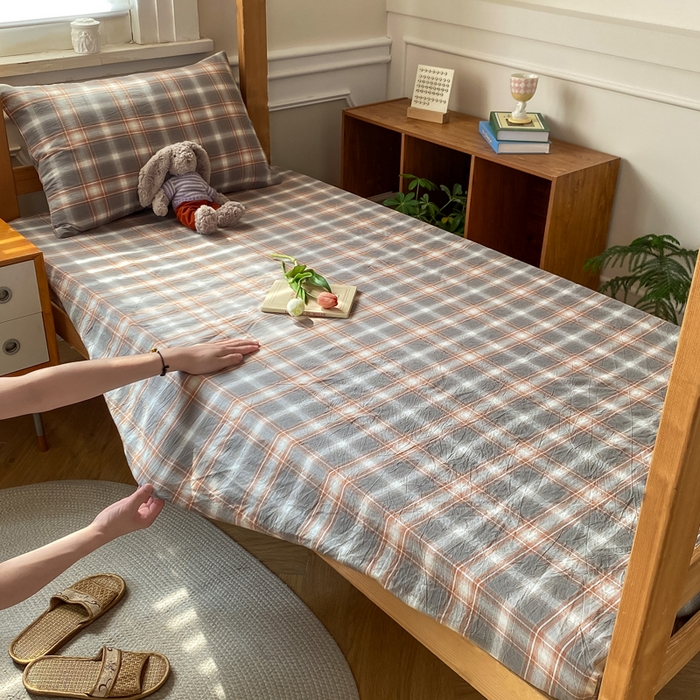 91家纺网 家纺一手货源 找家纺 恋人优选 2025新款儿童学生宿舍上下铺全棉纯棉色织床笠单品单床笠床笠单件-无标款系列二 诺卡