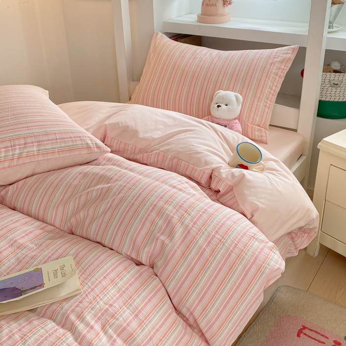 91家纺网 家纺一手货源 找家纺 （总）寐居家纺 2025新款亲肤舒适全棉纯棉色织水洗棉学生三件套