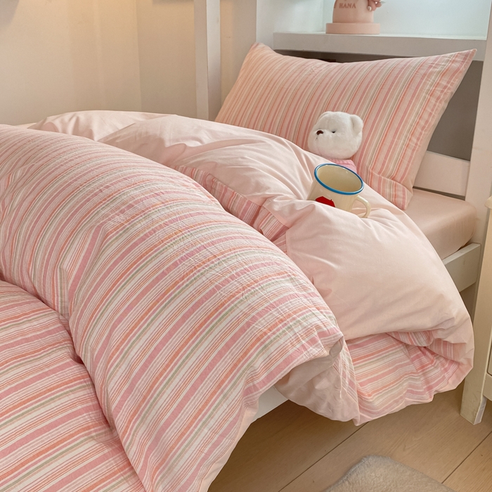 91家纺网 家纺一手货源 找家纺 （总）寐居家纺 2025新款亲肤舒适全棉纯棉色织水洗棉学生三件套