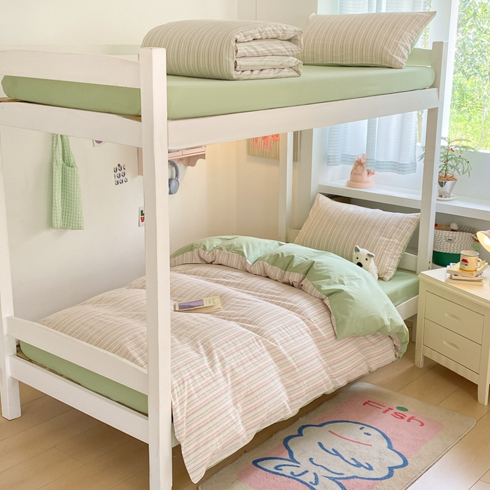 91家纺网 家纺一手货源 找家纺 （总）寐居家纺 2025新款亲肤舒适全棉纯棉色织水洗棉学生三件套