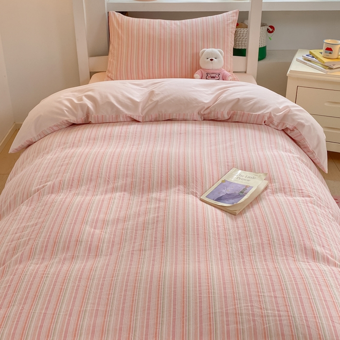 91家纺网 家纺一手货源 找家纺 （总）寐居家纺 2025新款亲肤舒适全棉纯棉色织水洗棉学生三件套