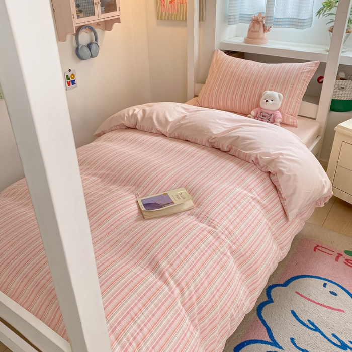 91家纺网 家纺一手货源 找家纺 （总）寐居家纺 2025新款亲肤舒适全棉纯棉色织水洗棉学生三件套