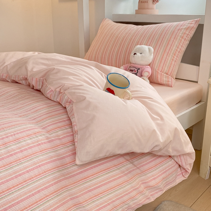 91家纺网 家纺一手货源 找家纺 （总）寐居家纺 2025新款亲肤舒适全棉纯棉色织水洗棉学生三件套